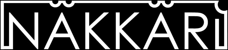 Näkkärin logo valkoisella tekstillä ja mustalla taustalla