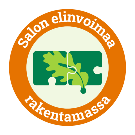 Elinvoimalupauksen kampanjan tunnus-/kuvituskuva (oranssi).