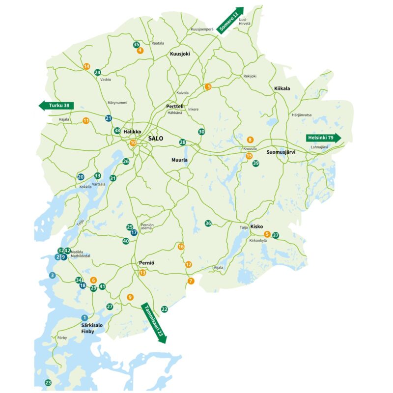 Lähiruokakartta kokoaa yhteen Salon lähiruokaa myyvät tahot.