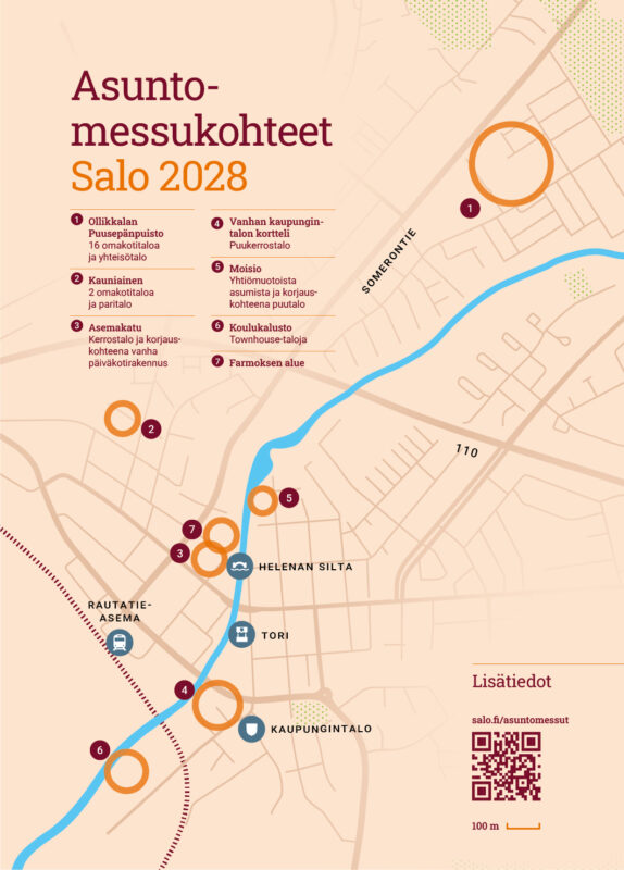Asuntomessukohteet Salo 2028 karttakuva.
