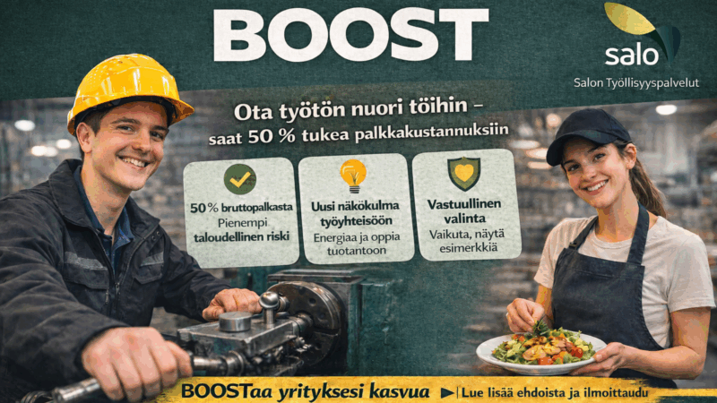 Nuorten työllistymisseteli, kuvituskuva. 