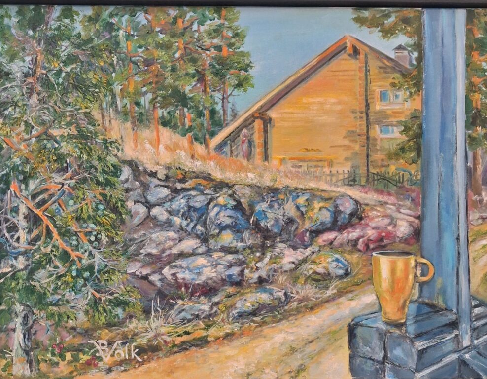 Taidenäyttely Perniön kirjastossa