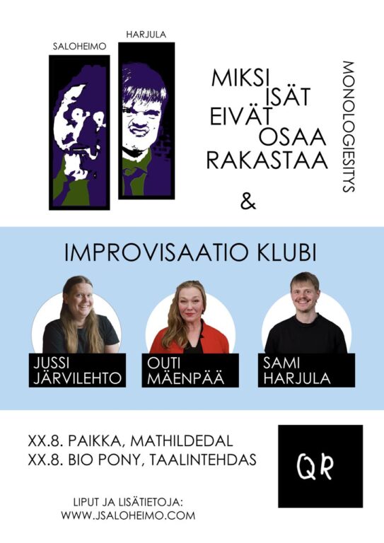 Kahden esityksen ilta – improvisaatiosta monologiin